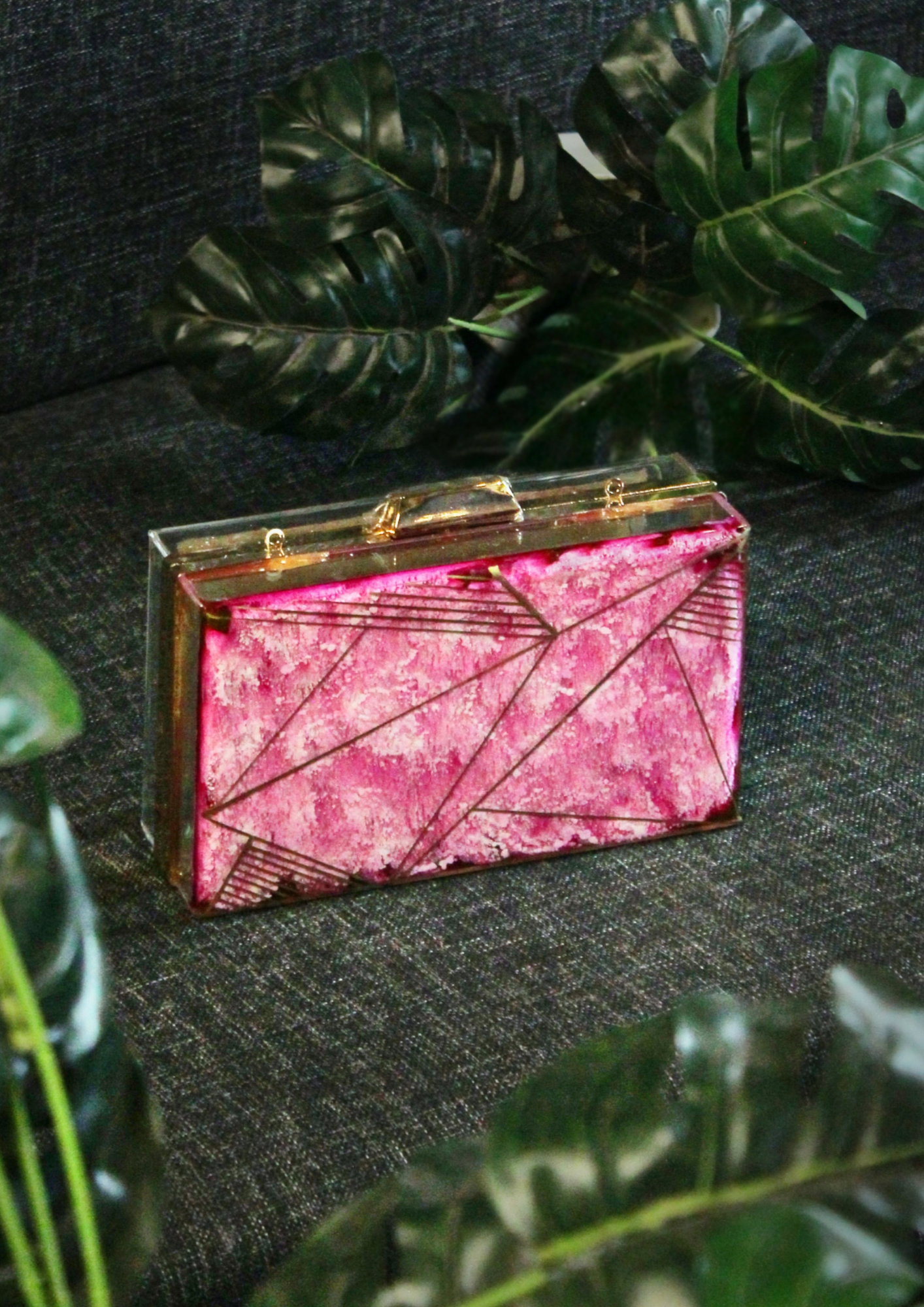 Acrylic clutch hot sale