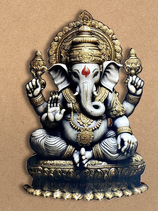 MDF Ganesha Canvas Structure (24 x 36 Inches)