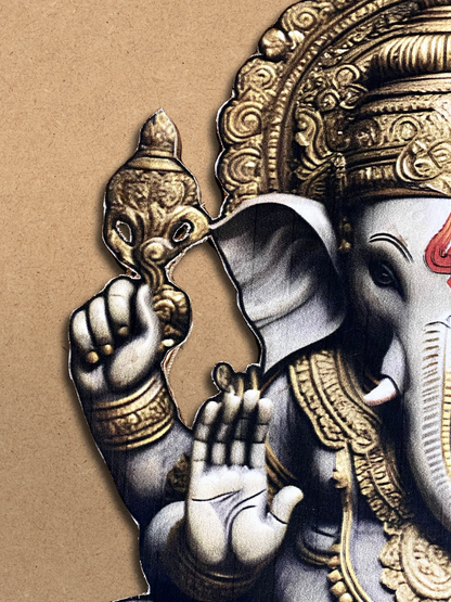 MDF Ganesha Canvas Structure (24 x 36 Inches)