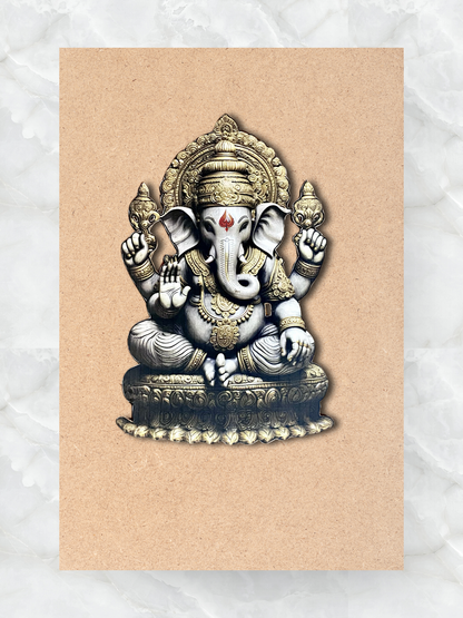 MDF Ganesha Canvas Structure (24 x 36 Inches)