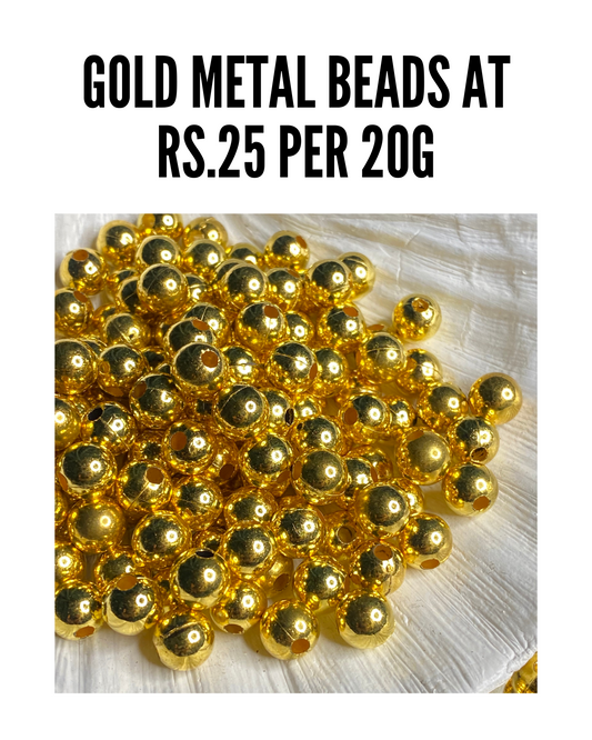 Metal Golden Beads (100gm)