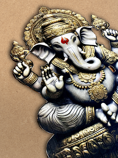 MDF Ganesha Canvas Structure (24 x 36 Inches)