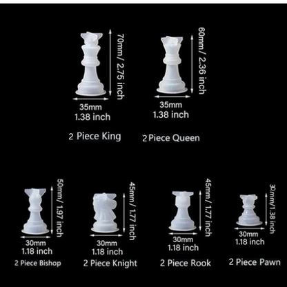 Chess Piece Silicone Mould Set