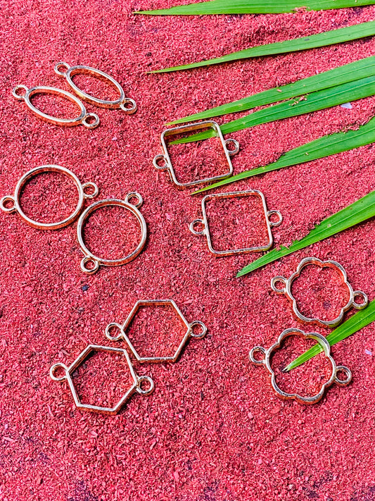 Rose Gold Bezel Set for Jewelry Creation - 10 Pieces