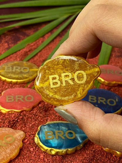 Resin Rakhi Base- Bro (Set of 10)