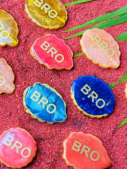 Resin Rakhi Base- Bro (Set of 10)