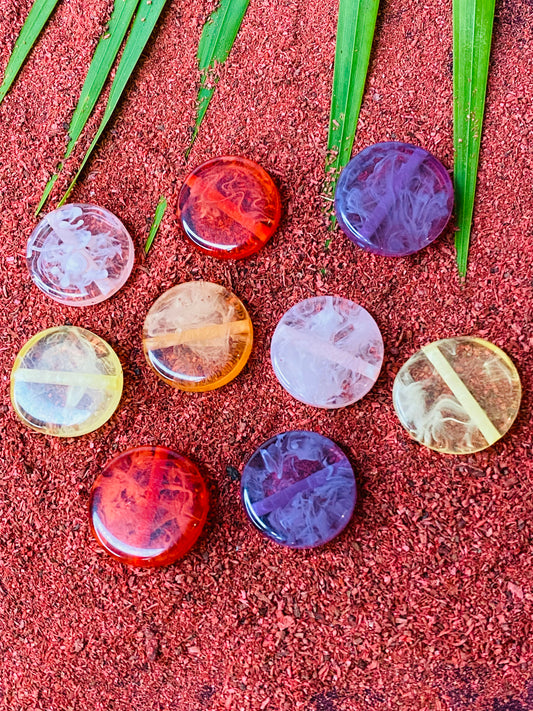 Rakhi Resin Base- Multicolor Circle (Set of 10)