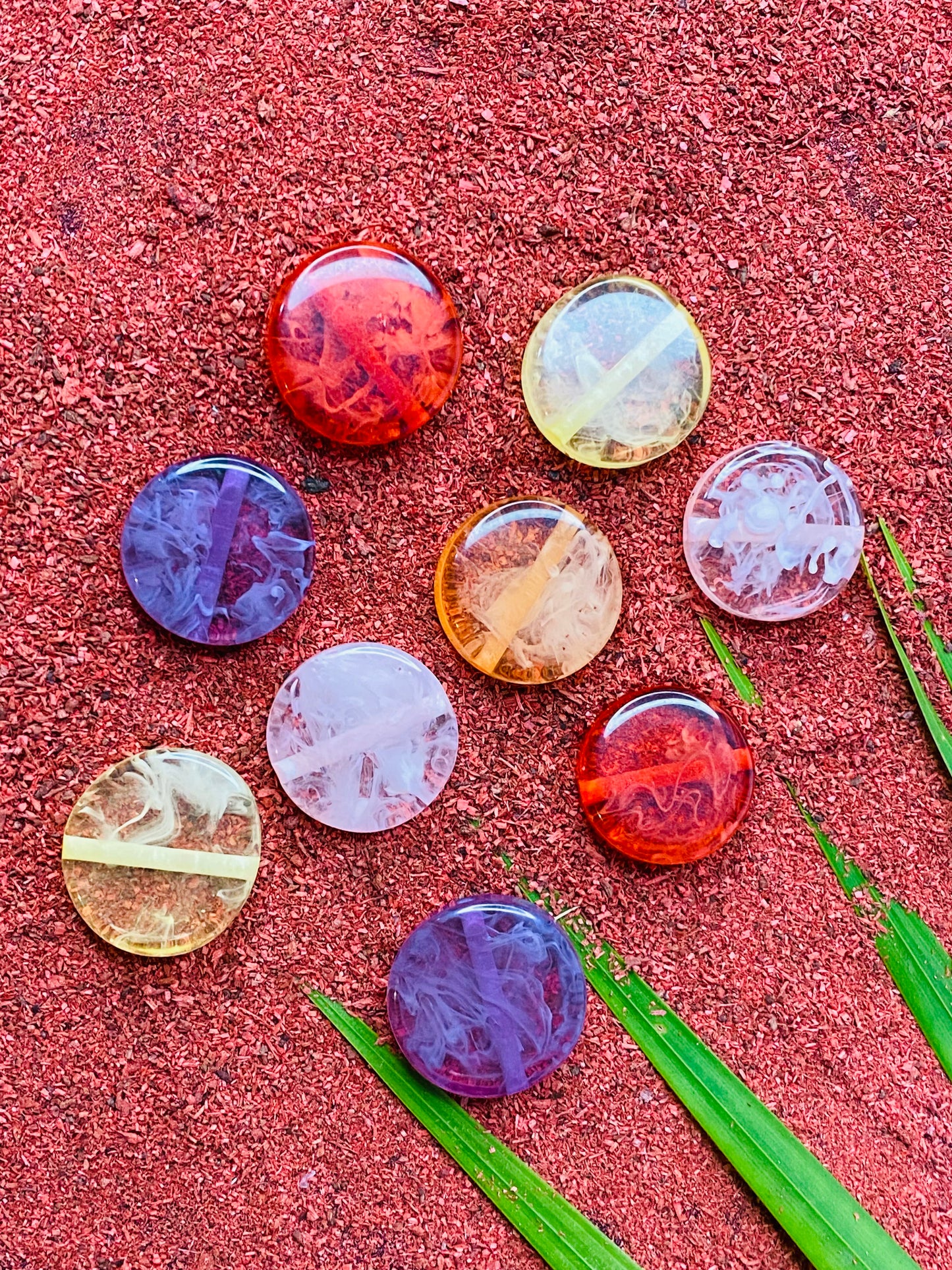 Rakhi Resin Base- Multicolor Circle (Set of 10)