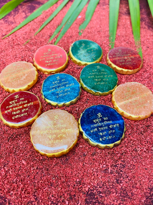 Resin Rakhi Base- Gayatri Mantra Set of 10