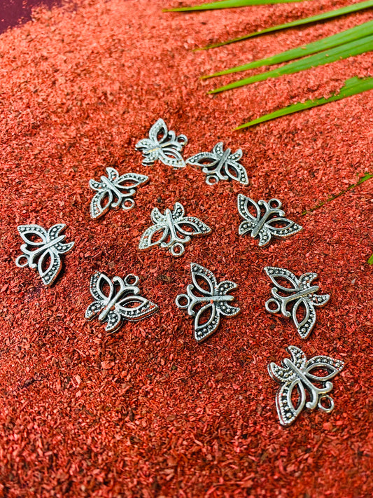 Butterfly Metal Charms - Set of 10