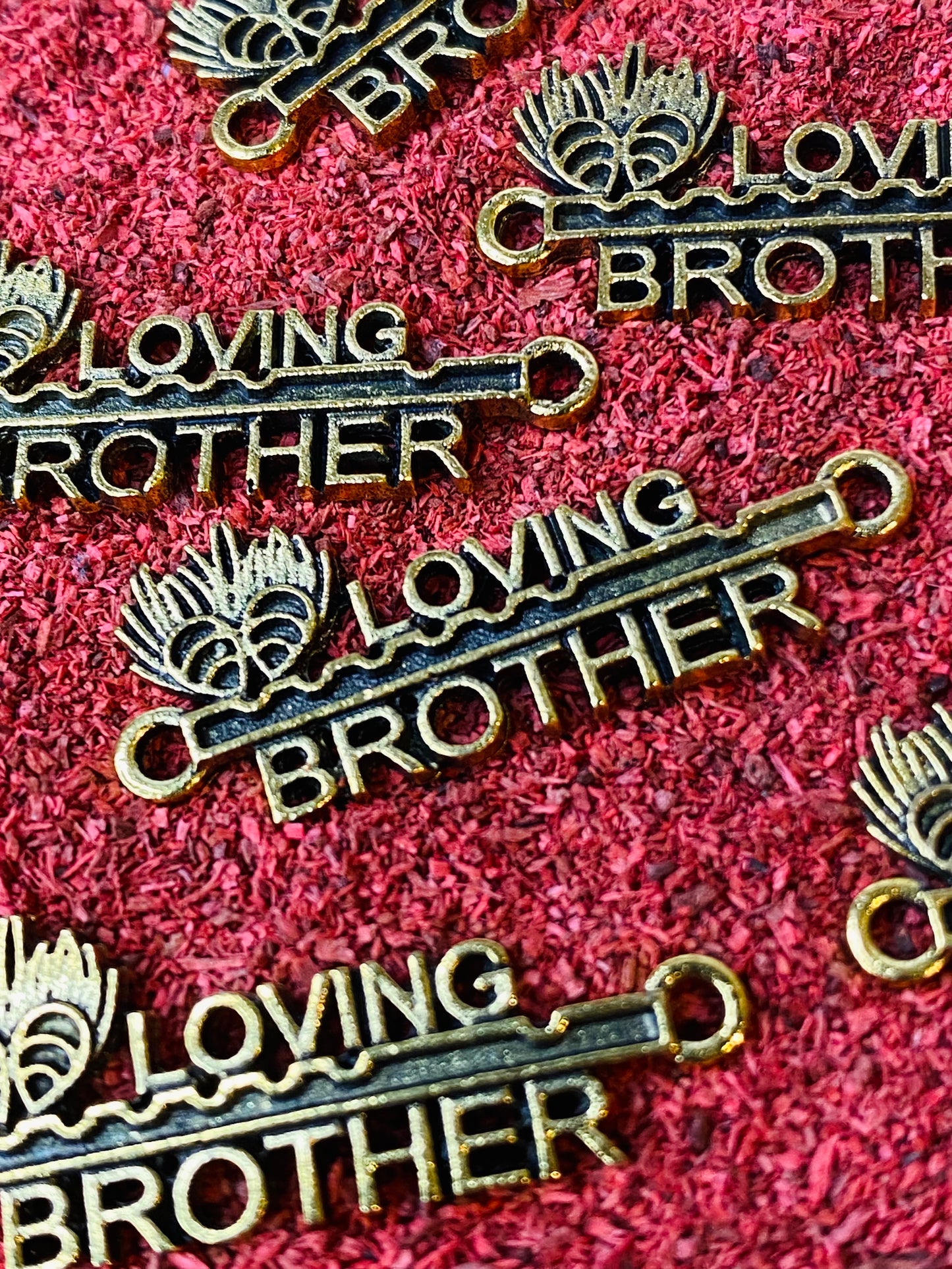 Loving Brother Metal Charm - Set of 5