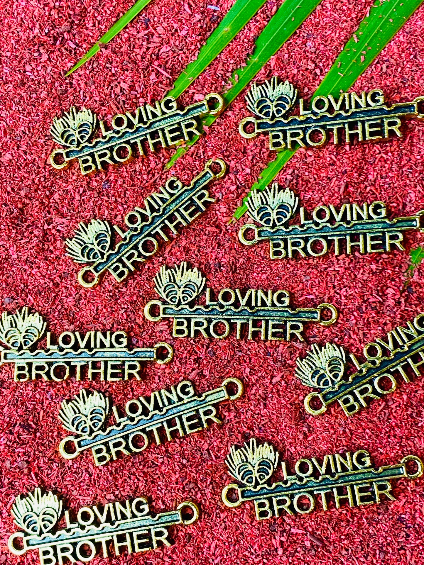 Loving Brother Metal Charm - Set of 5