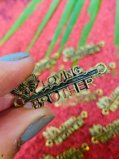 Loving Brother Metal Charm - Set of 5