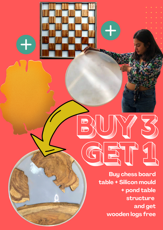 BUY CHESS BOARD STRUCTURE+24 INCH SILICON MOULD+POND TABLE STRUCTURE ALL WITH WOODEN LEG GET YOUR LOGS FREE