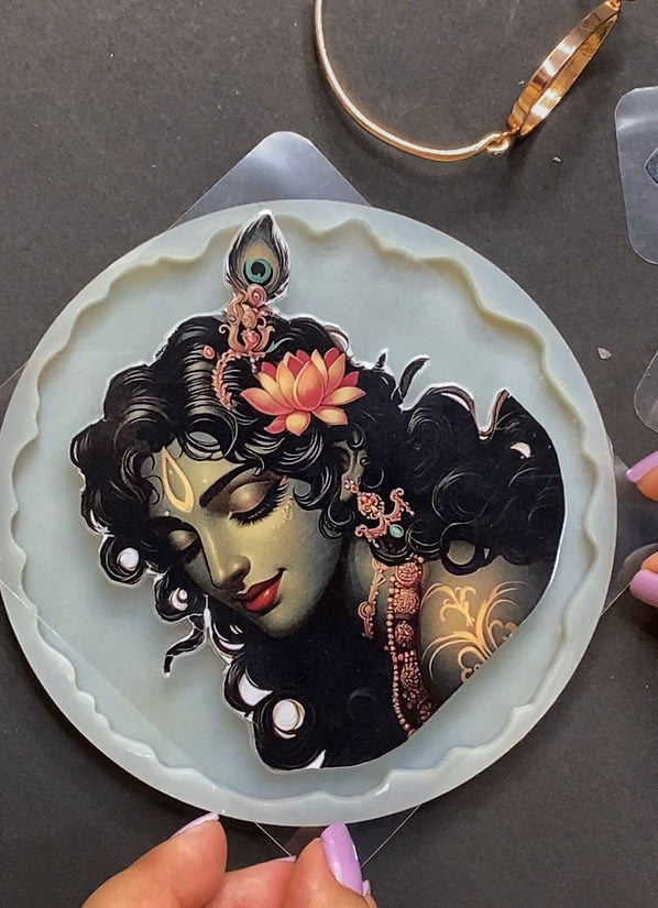 Krishna Printed Cut-outs for Resin Preservation